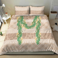 Hawai'i Paniolo Maile Twisted Lei Bedding Set Almond Brown