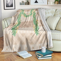 Hawai'i Paniolo Maile Twisted Lei Blanket Almond Brown