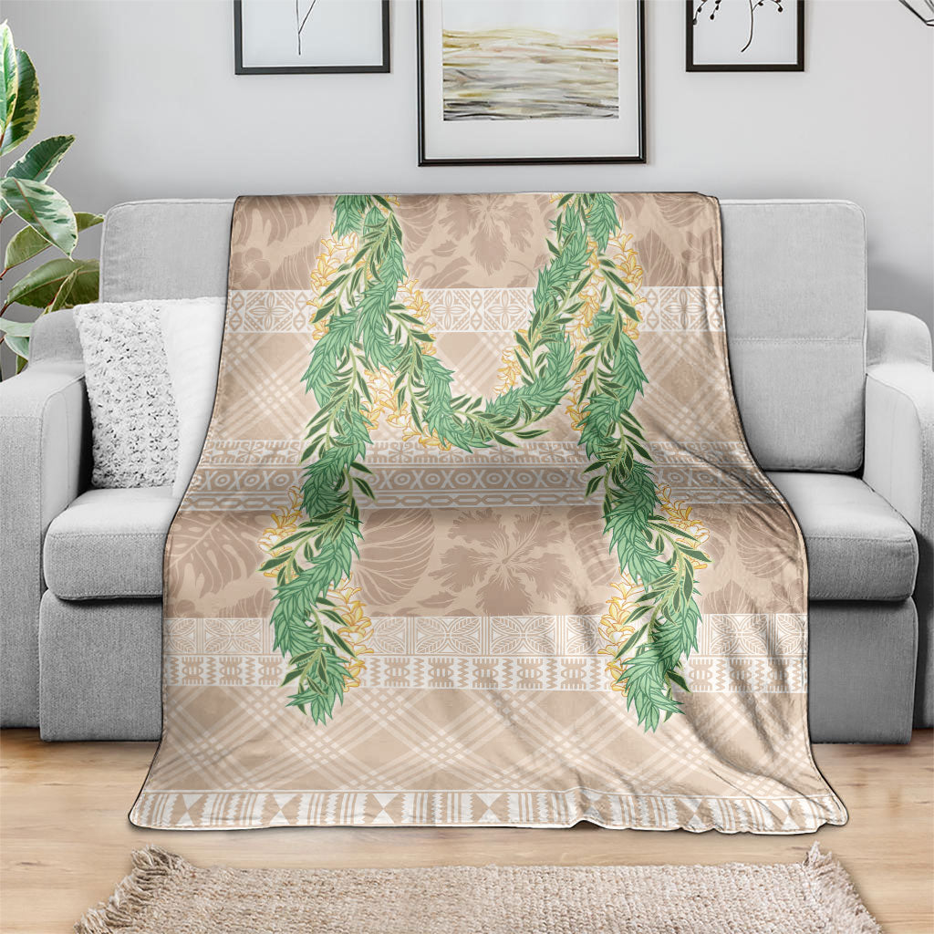 Hawai'i Paniolo Maile Twisted Lei Blanket Almond Brown