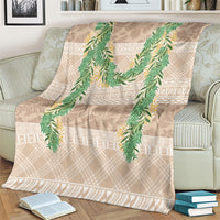Hawai'i Paniolo Maile Twisted Lei Blanket Almond Brown