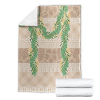 Hawai'i Paniolo Maile Twisted Lei Blanket Almond Brown