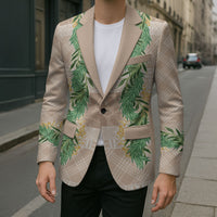 Hawai'i Paniolo Maile Twisted Lei Blazer Almond Brown