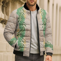 Hawai'i Paniolo Maile Twisted Lei Bomber Puffer Jacket Almond Brown