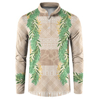 Hawai'i Paniolo Maile Twisted Lei Button Sweatshirt Almond Brown