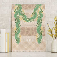 Hawai'i Paniolo Maile Twisted Lei Canvas Wall Art Almond Brown LT7 Without Frame Brown - Polynesian Pride