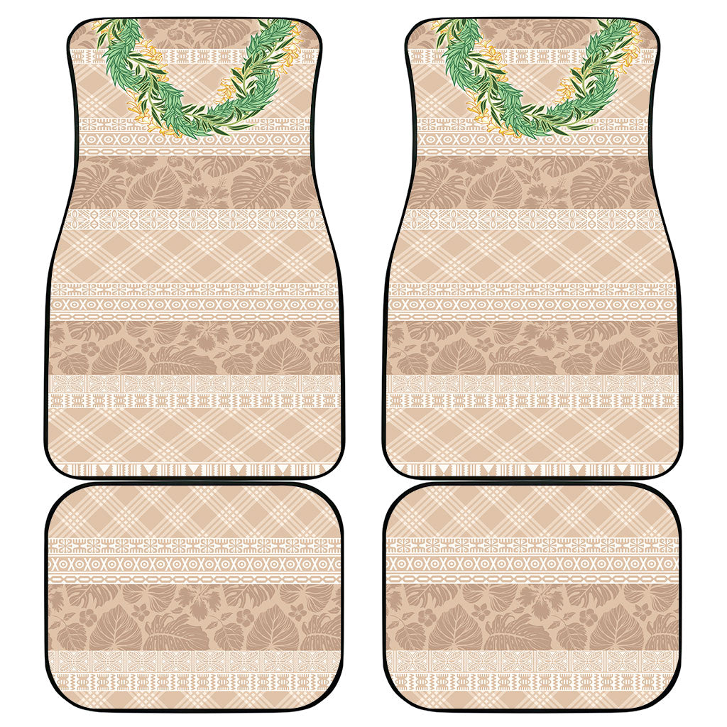 Hawai'i Paniolo Maile Twisted Lei Car Mats Almond Brown LT7 - Polynesian Pride