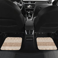 Hawai'i Paniolo Maile Twisted Lei Car Mats Almond Brown LT7 Set 2pcs - Back Brown - Polynesian Pride
