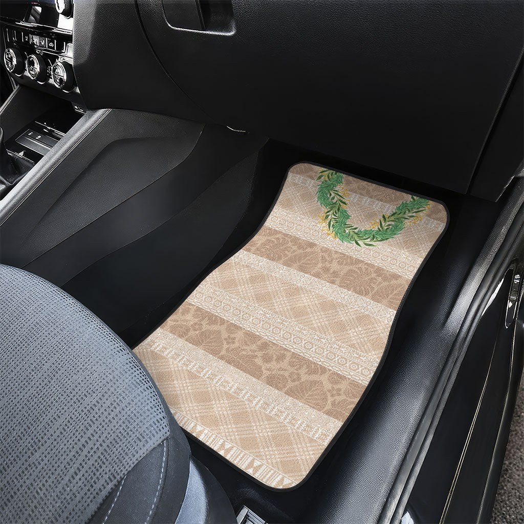 Hawai'i Paniolo Maile Twisted Lei Car Mats Almond Brown LT7 - Polynesian Pride