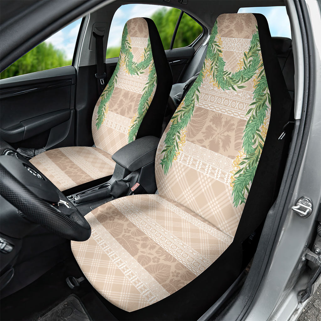 Hawai'i Paniolo Maile Twisted Lei Car Seat Cover Almond Brown