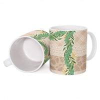 Hawai'i Paniolo Maile Twisted Lei Ceramic Mug Almond Brown