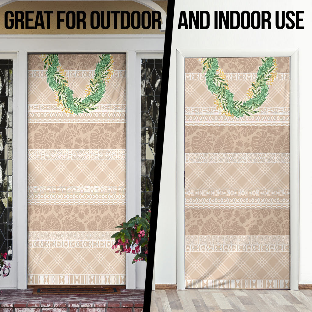 Hawai'i Paniolo Maile Twisted Lei Door Cover Almond Brown