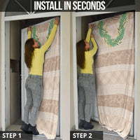 Hawai'i Paniolo Maile Twisted Lei Door Cover Almond Brown
