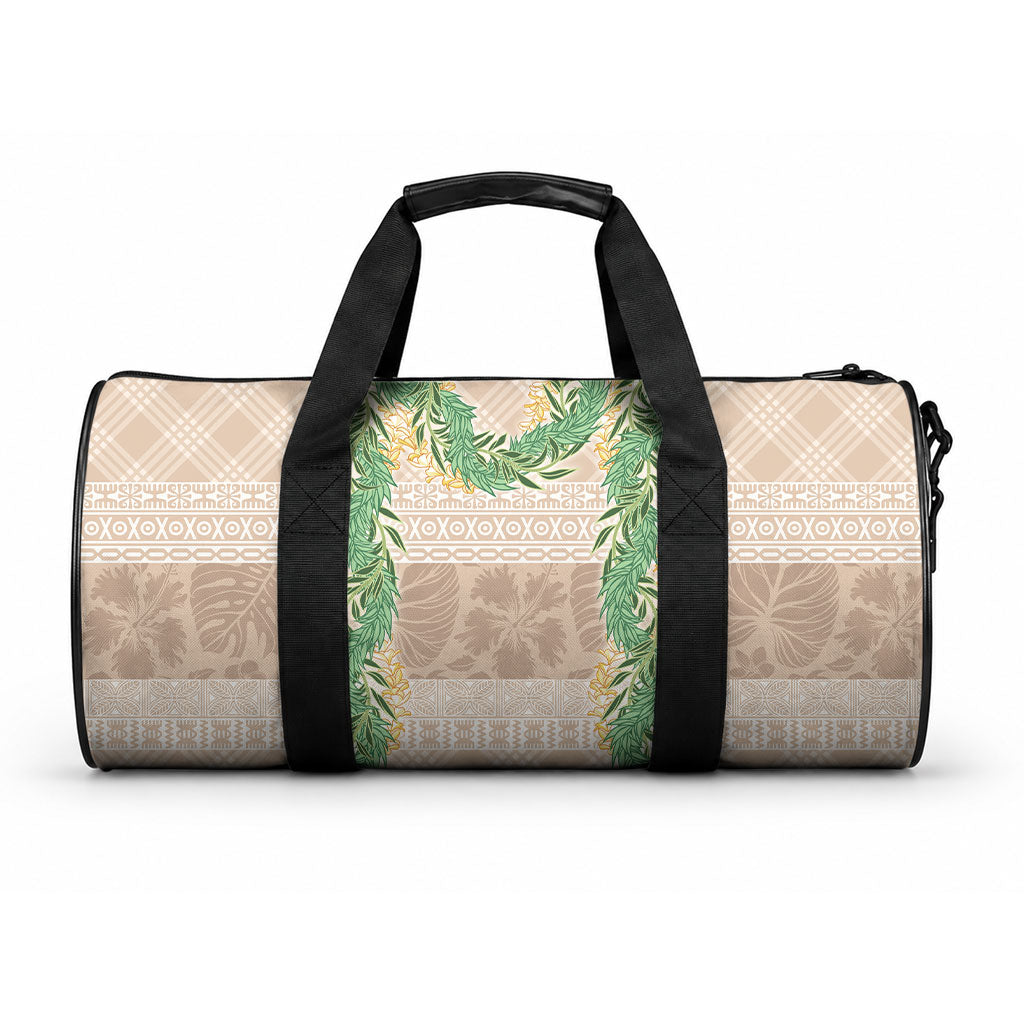Hawai'i Paniolo Maile Twisted Lei Duffle Bag Almond Brown