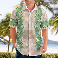 Hawai'i Paniolo Maile Twisted Lei Hawaiian Shirt Almond Brown