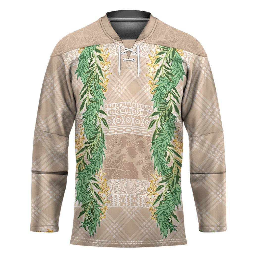Hawai'i Paniolo Maile Twisted Lei Hockey Jersey Almond Brown