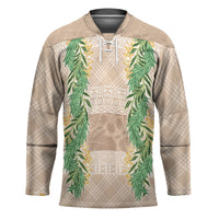 Hawai'i Paniolo Maile Twisted Lei Hockey Jersey Almond Brown