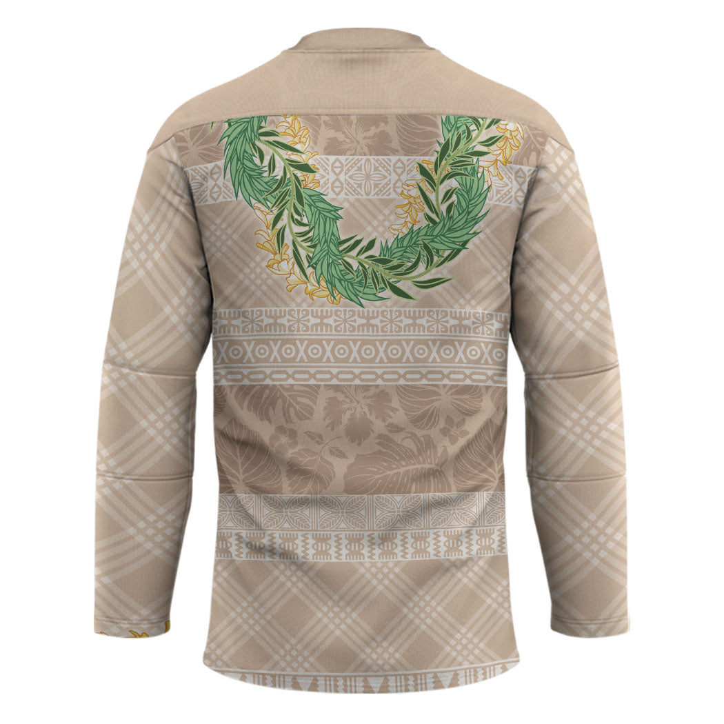 Hawai'i Paniolo Maile Twisted Lei Hockey Jersey Almond Brown