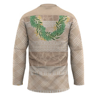 Hawai'i Paniolo Maile Twisted Lei Hockey Jersey Almond Brown