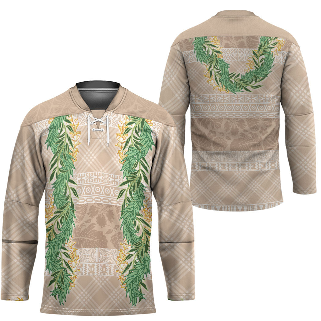 Hawai'i Paniolo Maile Twisted Lei Hockey Jersey Almond Brown