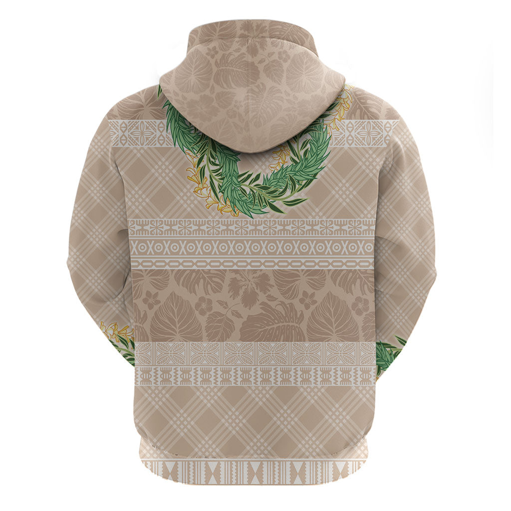 Hawai'i Paniolo Maile Twisted Lei Hoodie Almond Brown