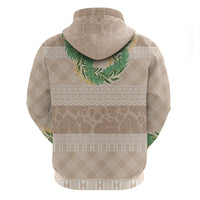 Hawai'i Paniolo Maile Twisted Lei Hoodie Almond Brown