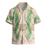 Hawai'i Paniolo Maile Twisted Lei Kid Hawaiian Shirt Almond Brown