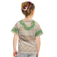 Hawai'i Paniolo Maile Twisted Lei Kid T Shirt Almond Brown