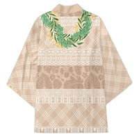 Hawai'i Paniolo Maile Twisted Lei Kimono Almond Brown