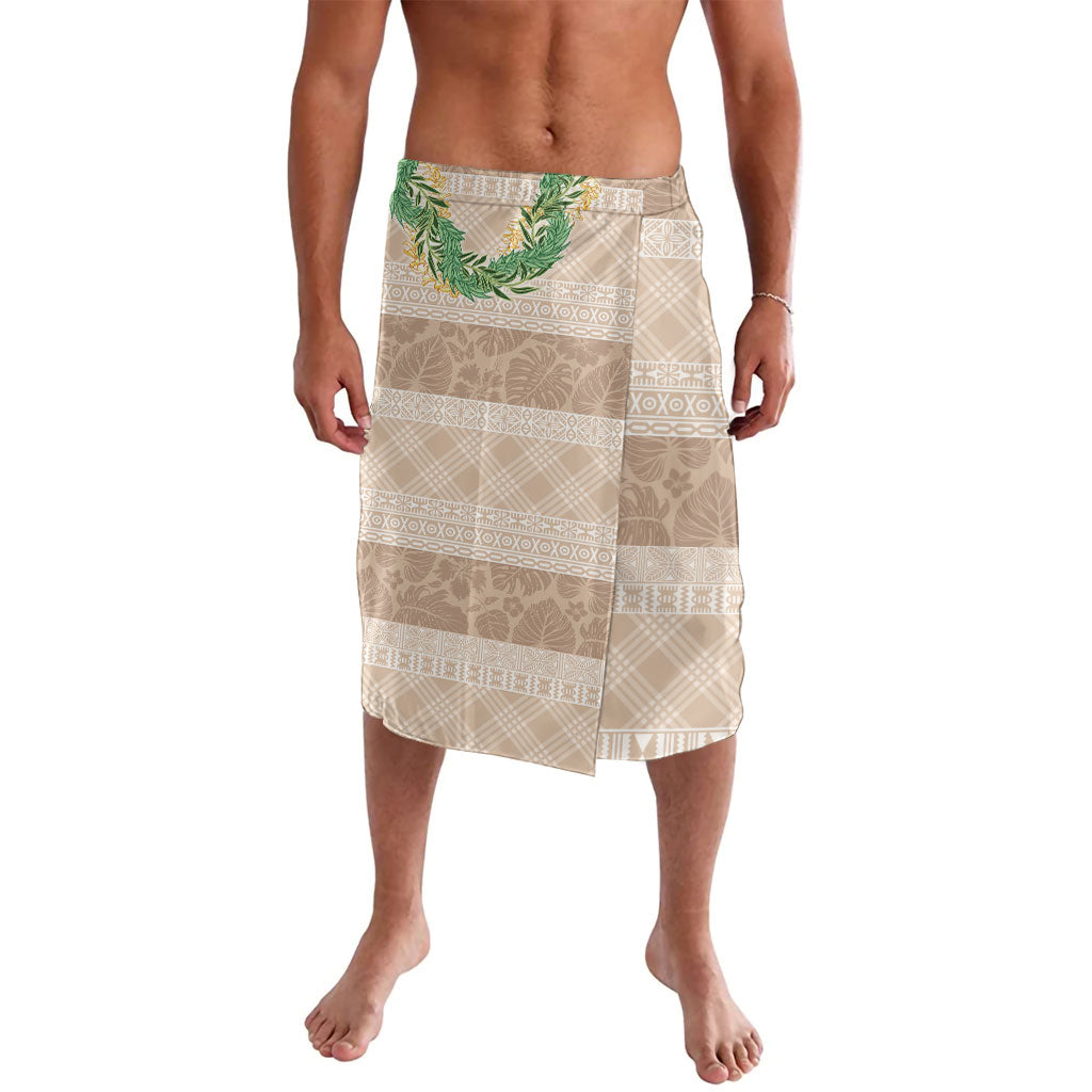 Hawai'i Paniolo Maile Twisted Lei Lavalava Almond Brown
