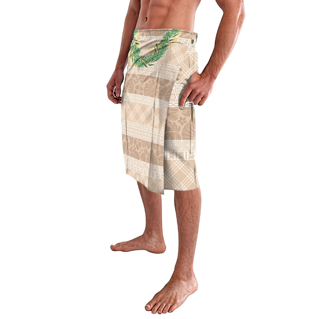 Hawai'i Paniolo Maile Twisted Lei Lavalava Almond Brown
