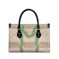Hawai'i Paniolo Maile Twisted Lei Leather Bag Almond Brown
