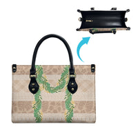 Hawai'i Paniolo Maile Twisted Lei Leather Bag Almond Brown