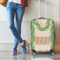 Hawai'i Paniolo Maile Twisted Lei Luggage Cover Almond Brown