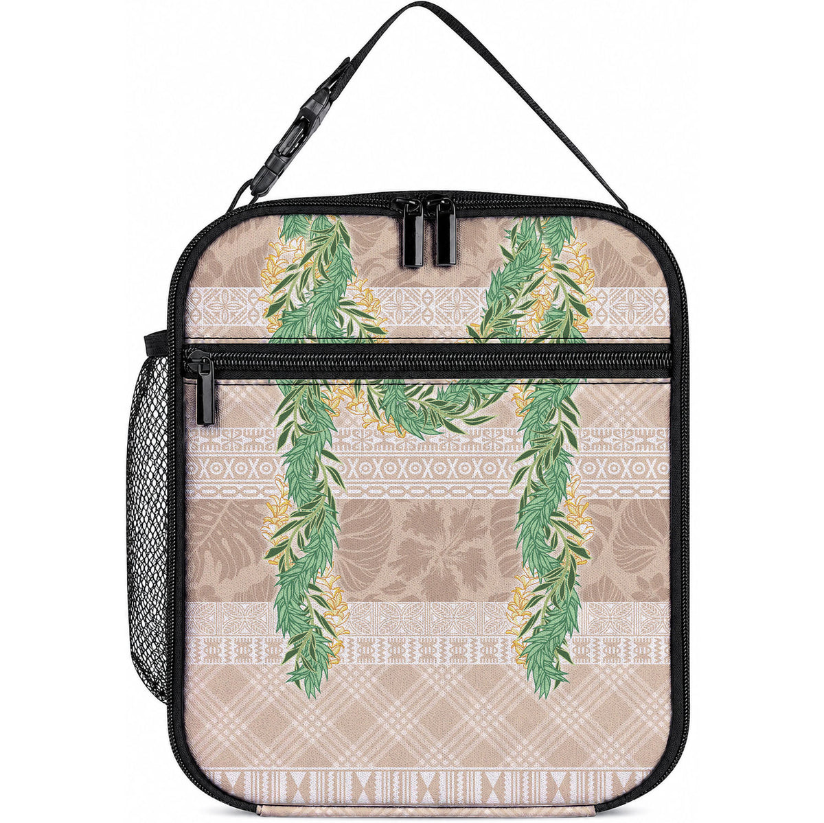 Hawai'i Paniolo Maile Twisted Lei Lunch Bag Almond Brown