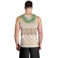 Hawai'i Paniolo Maile Twisted Lei Men Tank Top Almond Brown LT7 - Polynesian Pride