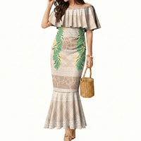 Hawai'i Paniolo Maile Twisted Lei Mermaid Dress Almond Brown