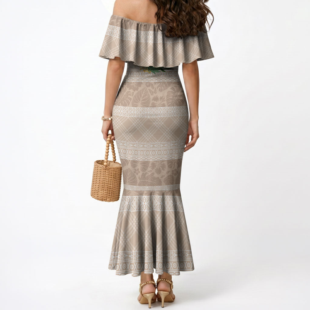 Hawai'i Paniolo Maile Twisted Lei Mermaid Dress Almond Brown