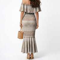 Hawai'i Paniolo Maile Twisted Lei Mermaid Dress Almond Brown