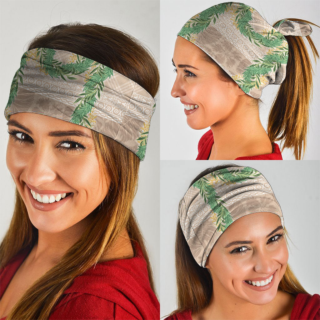 Hawai'i Paniolo Maile Twisted Lei Neck Gaiter Almond Brown