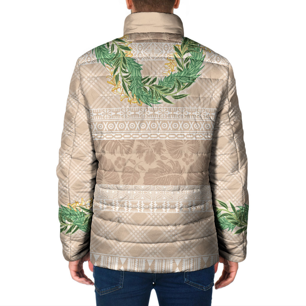 Hawai'i Paniolo Maile Twisted Lei Padded Jacket Almond Brown