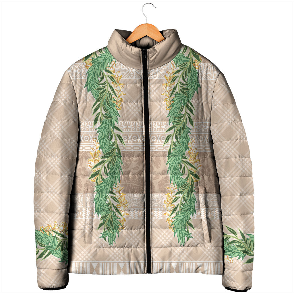 Hawai'i Paniolo Maile Twisted Lei Padded Jacket Almond Brown