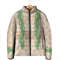 Hawai'i Paniolo Maile Twisted Lei Padded Jacket Almond Brown