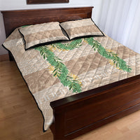 Hawai'i Paniolo Maile Twisted Lei Quilt Bed Set Almond Brown