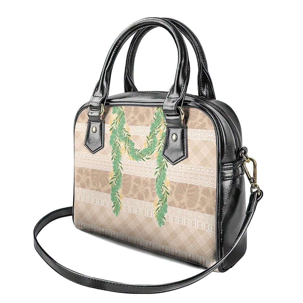 Hawai'i Paniolo Maile Twisted Lei Shoulder Handbag Almond Brown