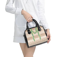 Hawai'i Paniolo Maile Twisted Lei Shoulder Handbag Almond Brown