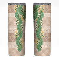 Hawai'i Paniolo Maile Twisted Lei Skinny Tumbler Almond Brown