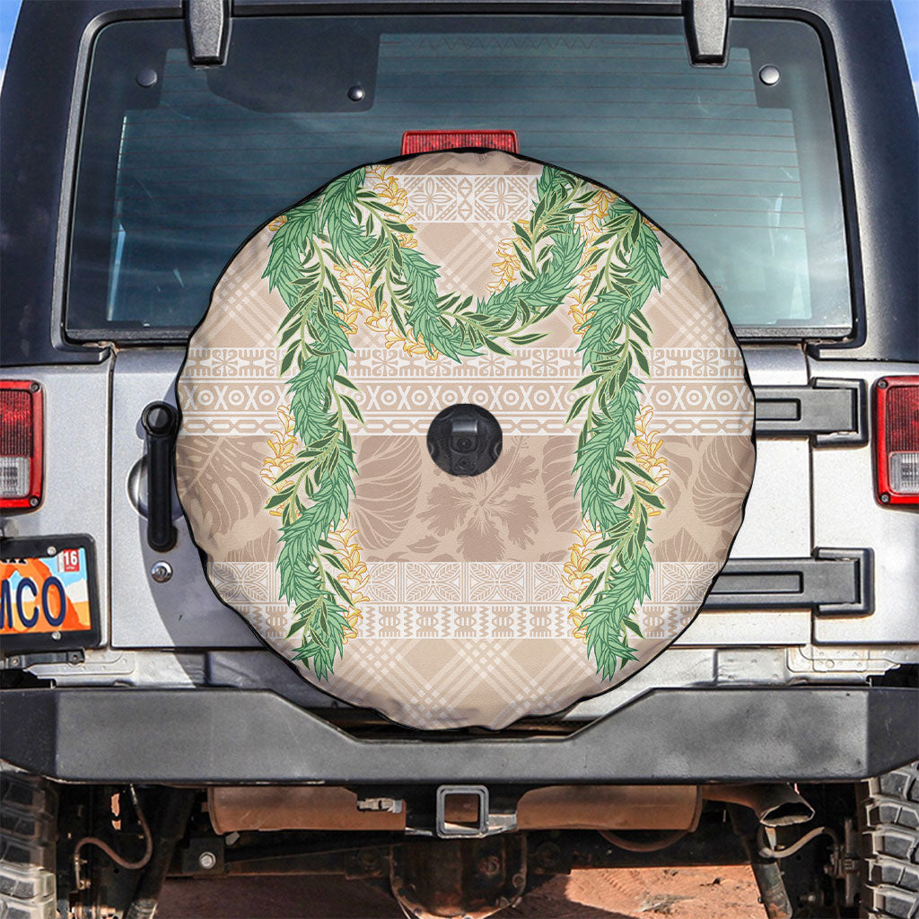 Hawai'i Paniolo Maile Twisted Lei Spare Tire Cover Almond Brown
