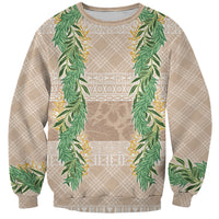 Hawai'i Paniolo Maile Twisted Lei Sweatshirt Almond Brown