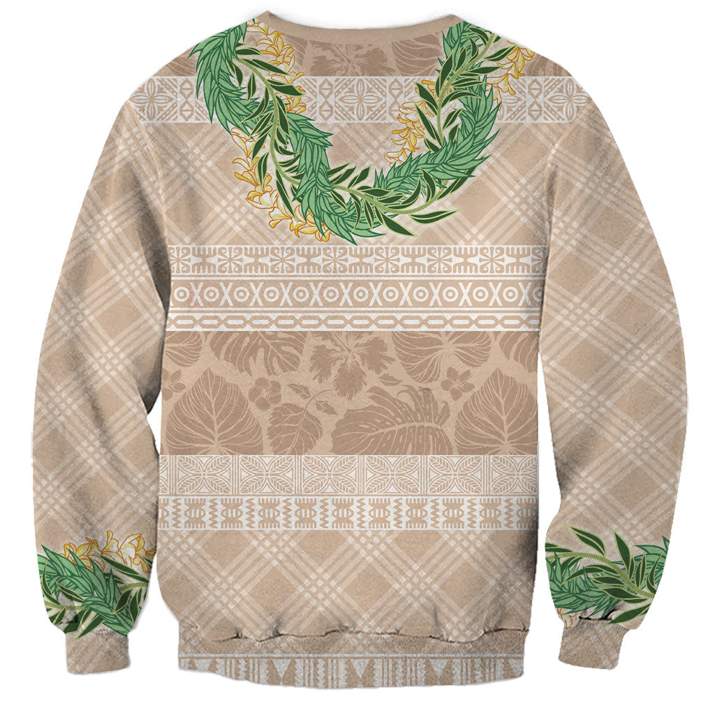Hawai'i Paniolo Maile Twisted Lei Sweatshirt Almond Brown