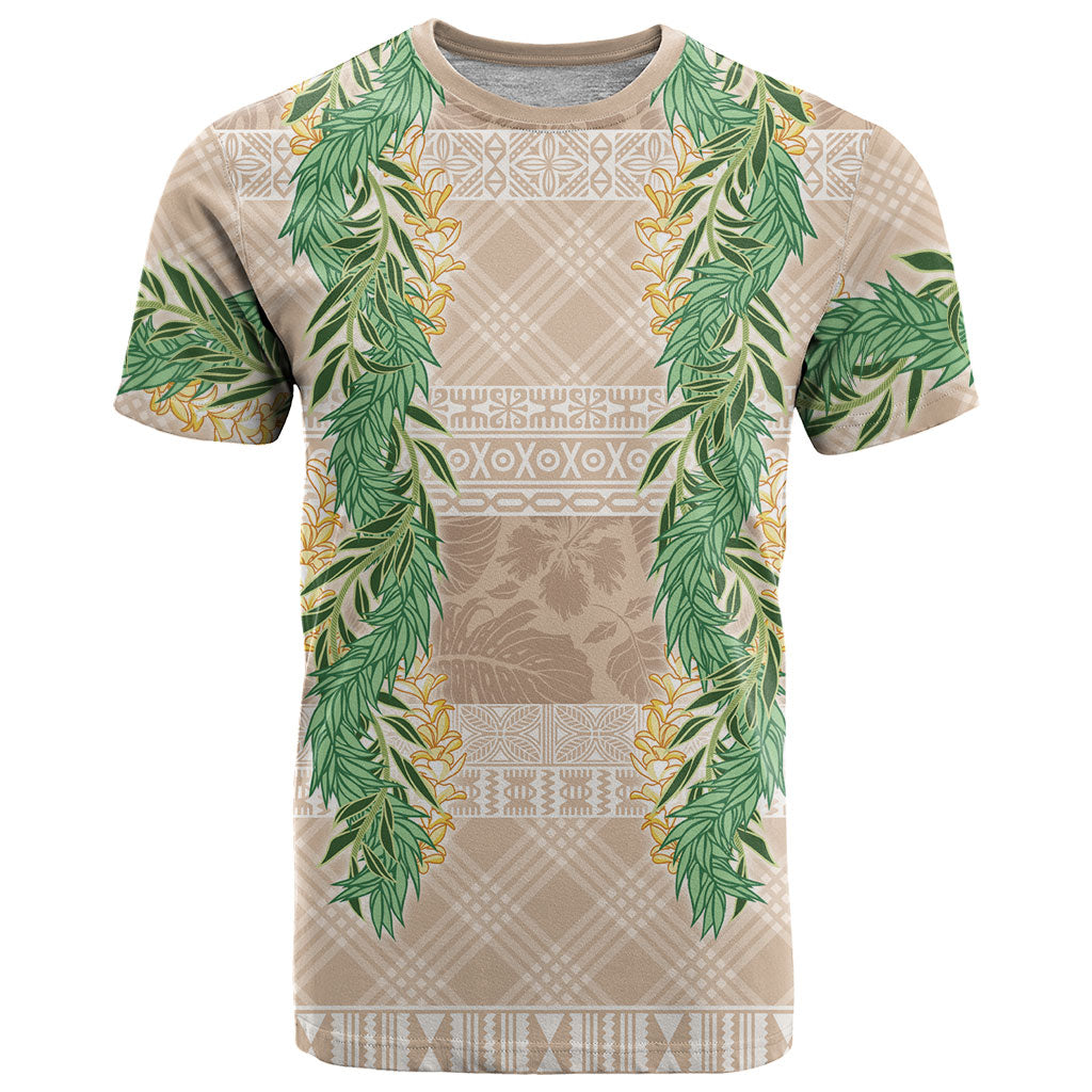 Hawai'i Paniolo Maile Twisted Lei T Shirt Almond Brown
